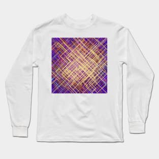 Abstract Diagonal Line Pattern Long Sleeve T-Shirt